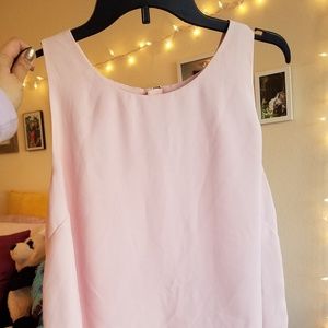 Pink and White Blouse